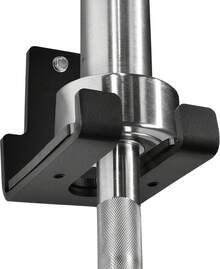 Yes4All Soporte Vertical para Barras olímpicas montado en la Pared, Estante de Almacenamiento para Barras, Estante para Barras Colgantes para Equipo de Fitness en casa - barra de pared - 1 barra - Ver 3