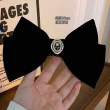 New Velvet Bow Hair Clip, Elegant Alloy Rose Flower Hair Clip, Women's Fashion Ponytail Hair Clip, Hair Accessory - Multicolor - View 6