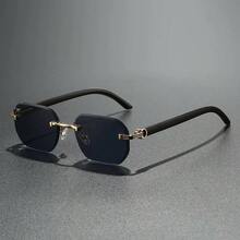 1pc Fashionable Frameless Unisex Glasses, Versatile For Outdoor, Business, Dates, Travel - Multicolor - View 16