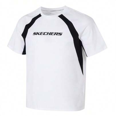 Skechers 男女通用针织圆领短袖T恤 P225U126-03K8