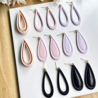 Water Drop Shaped Polymer Clay Mold, Minimalist Creative Handmade Mold, Suitable For DIY Earrings And Jewelry Making, Ceramic Earrings Making, Handmade Earrings Making Tools