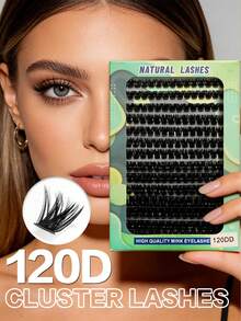 Waloshow 14D 224-280 Strands Dramatic Volume Lashes, 120D 80D 50D Curl, Fluffy & Voluminous, 10-16mm Length, Suitable For Beginners - D - View 3