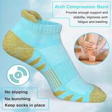 5 Pairs Women's Comfortable Soft Compression Running Ankle Socks, 10pcs Set - Regular Model - View 4