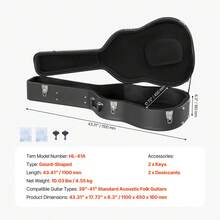 Musical Instrument Storage Bags & Covers - Akustikgitarre (Schwarz) - View 7