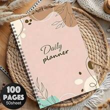 1pc Undated Daily Planner Notebook With Priority Tasks, Notes, Mood And Water Intake Tracker, Keeping You Organized - A5 - View 5