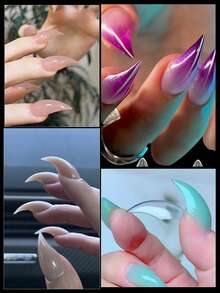 140 Móng Tay Mèo Ngắn, Móng Nhọn Cong Tự Nhiên, Khuôn Kép Để Nối Dài Móng Tay Acrylic 3D Hình Đại Bàng, Khuôn Phủ Toàn Bộ Có Thể Tái Sử Dụng, 14 Kích Cỡ - Nhiều màu - Xem 4