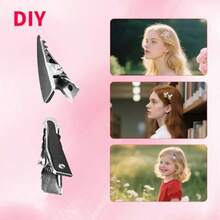 80pcs Sliver Metal Small Alligator Hair Clips Alligator Clips For Crafts Mini Alligator Clips For Hair Accessories And Diy Supplies - Bạc - Xem 4