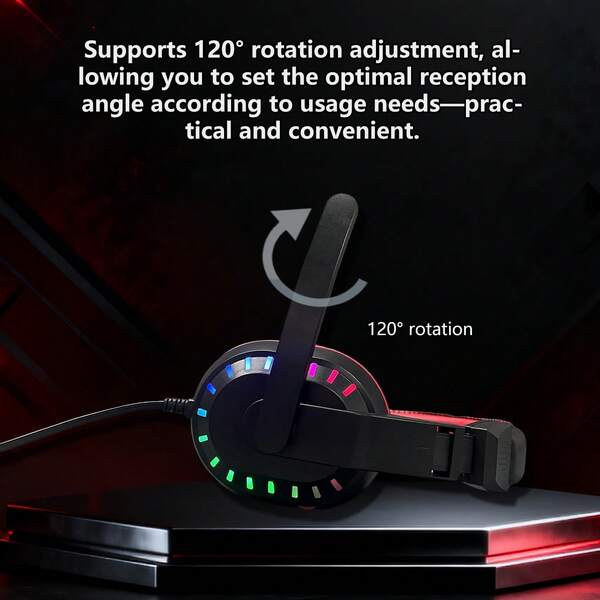 Wired Headphones With Microphone, Stereo Bass Headset For PC/Laptop, Noise-Proof Headphones For Gaming, Online Class, Office, Podcast, Foldable And Comfortable Ear Cups, 3.5mm Plug