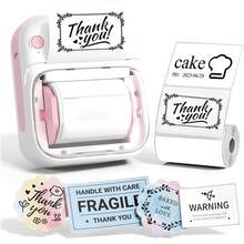 Mini Wireless Label Printer, Portable Thermal Label Printer, Comes With 1 Roll Of 40*20mm White Label Paper,Suitable For Small Businesses, Office, Home, Clothing, Jewelry, Cosmetics, Kitchen Food Labels - Multicolor - View 3