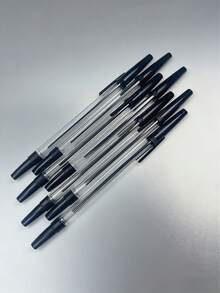 10支/50支装圆珠笔，红色、黑色、蓝色，书写用品，学生用品，油性圆珠笔，适合办公书写，返校文具，学校用品 - 彩色 - 查看 5