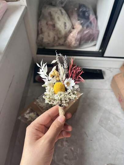 6pcs Mini Artificial Flowers For Outdoor Use - Synthetic Floral Decor, Suitable For Indoor/Outdoor Decoration | Perfect For Weddings, Engagements, Celebrations (Christmas, Halloween, Thanksgiving, Valentine's Day), All Seasons Classic, Ideal For DIY Crafters