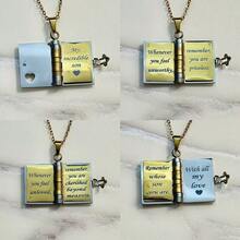 Best Mom Ever ​​Book Necklace-The Perfect Gift Choice For Mother's Day. Featuring A Charming Book-Style Design, It Is Meticulously Crafted From Rust-Resistant 316 Titanium Steel-An Ideal Gift For Mom, A Daughter, A Son, Or A Loved One. - 為了兒子 - 查看 4