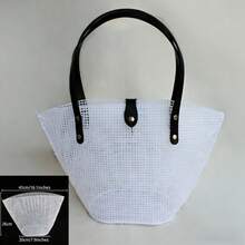 1 Set Of Black Mesh Plastic Embroidery Hand-Woven Bag DIY Tool Kit, Wallet DIY Material, For Handicraft Lovers, Handmade Gift - 1 Set - View 8