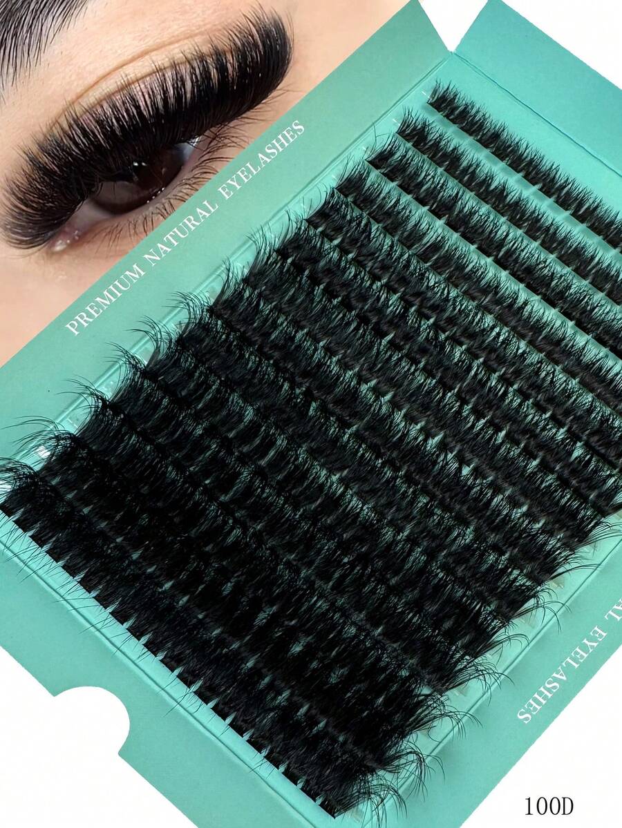 280pcs/210pcs/196pcs/140pcs Faux Mink Eyelashes 200D/160D/120D/100D/80D/60D 8D Luxury Fluffy DIY Cluster Lashes - 8-20mm Mixed Length Eyelash Extension 0.07mm Russian D Curl Thick And Reusable Dramatic Lashes, Beginner Friendly For Daily, Party, Stage, Night Out, Ideal Gift For Mother's Day, Easter, Valentine's Day, Music Festival, Christmas, Christmas Eve, Thanksgiving - D - 查看 1