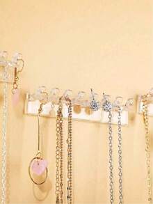 1/3Pcs Necklace Rack, Necklace Organizer Wall Mount 8 Hooks For Hanging Necklaces, Jewelry, Bracelets, Bracelets And Rings, Girls And Women's Gifts - Multicolor - View 1