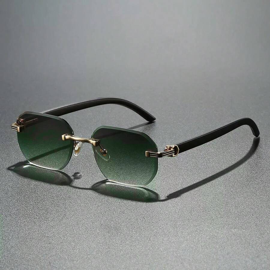 1 pieza Gafas de moda sin marco, versátiles para exteriores, negocios, citas, viajes - Multicolor 1 - Ver 1