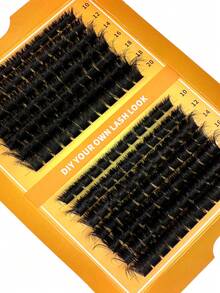 280/252/224/196/168 sợi Mi giả 8D cao cấp, mềm mại, tự làm - Độ dài hỗn hợp 10-20mm, mi cong kiểu Nga 0.07mm, dày và có thể tái sử dụng, tạo hiệu ứng ấn tượng cho người mới bắt đầu, dễ sử dụng - 14 hàng (Gói đa dạng 60D/80D/100D/120D/160D/200D) - D - Xem 10