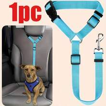 Pet Dog Car Leash Safety Strap, Adjustable Car Travel Restraint Tether, Car Headrest Attachment Strap - Red - View 5