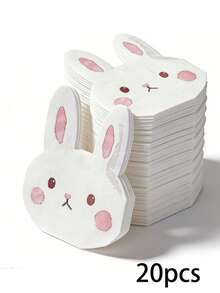 20张复活节兔子造型餐巾纸 | 一次性纸质餐巾纸和浴室擦手巾，适合复活节派对用品 - 兔子餐巾紙 - 查看 8