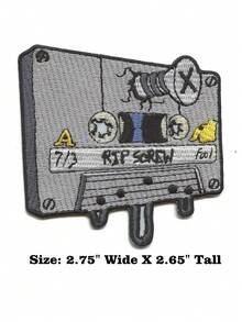 1PC Tape Cassette Patch NuMetal Music Rock Embroidered Iron On - Multicolor - View 16