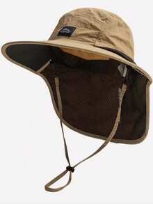 户外防紫外线遮阳帽，颈部遮挡，男女通用夏季钓鱼帽，露营徒步帽 - A - 查看 8