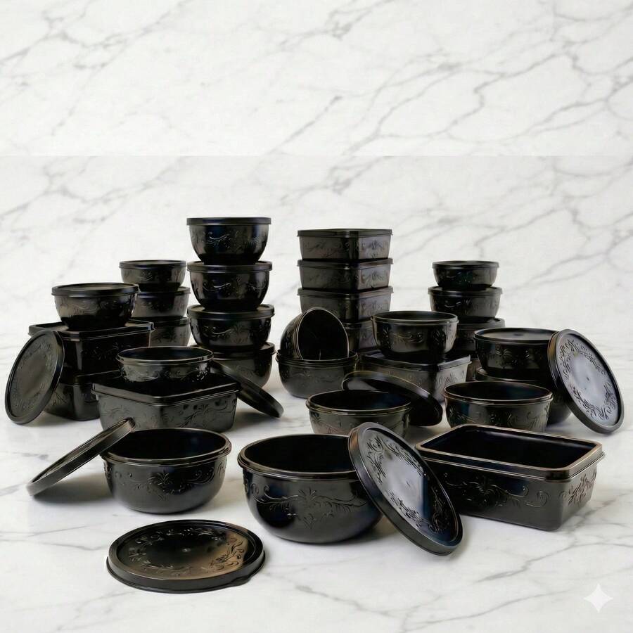 kit 21 potes para casa cozinha formatos quadrado redondo e retangular