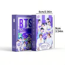 92 piezas Juego de tarjetas coleccionables de fotos de JIMIN V J-HOPE RM JIN Kpop - Kit de álbum de fotos hecho a mano, regalo de cumpleaños de K-Pop, tarjetas de intercambio con caja de exhibición, juego de marcadores, tarjetas de coleccionista, pequeño regalo del Día de San Valentín, tarjetas de fansite de grupo popular - Multicolor - Ver 10