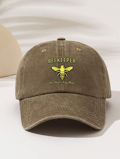 Gorra de béisbol unisex - Gorra impresa "APICULTOR", correa ajustable, ligera para todo el año, para exteriores como senderismo, camping, uso diario - Regalo perfecto - Diseño de fácil lavado, accesorio de cabeza casual, estampado divertido, cómodo