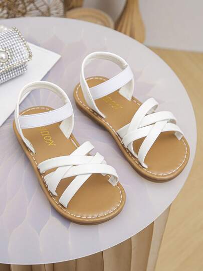Essential Sandals For All Four Seasons, Suitable For Boys And Girls Aged 3-12 | Hook And Loop Fastening For Easy On And Off, Soft Sole With 0 Cm Heel Height For Comfortable Foot Contact | Suitable For School, Beach, Performances And Red Carpets!