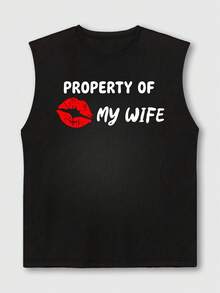 GRDR Minimalist Printed Casual Loose Fit Crew Neck Tank Top For Men, Fashionable Street Style Summer - Black - View 3