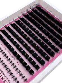 2-In-1 Eyelash Cluster, Includes 200D Long Lashes And Lower Lashes, Length 6-18mm, DD Color, 158pcs/Set, Thick Individual Lashes, DIY Lash Extension, Cartoon Style, Mink Hair Material, Suitable For Various Makeup Looks, Reusable, Applicable For Daily Makeup, Cosplay, Daily Life, Wedding, Date, Party, Music Festival, Halloween, Christmas And Other Occasions - DD - 查看 6