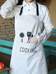 Adjustable Waterproof And Oil-Proof Kitchen Apron With Pockets, Suitable For Cooking And Chef Use, Unisex Design, Minimalist And Elegant - Multicolor - View 5