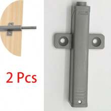 2个装按压式开门器，重型按压式开门闩，强力40牛顿弹簧释放开门器，适用于大型衣柜，灰色门阻尼器，磁吸式按压开门 - Door Catch-2 Pcs - 查看 2