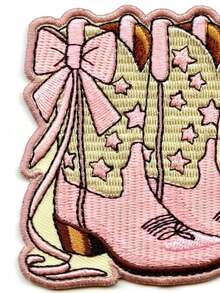 1pc Boots Were Made For Walkin Patch Western Country Music Embroidered Iron On - Multicolor - View 3