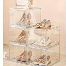 Transparent Magnetic Shoe Box, Suitable For Storing Shoes, Bags And Collections. Multi-Layer Design, Dust-Proof And Moisture-Proof, Large Capacity Shoe Cabinet. Magnetic Opening And Closing Design, Easy Access And Clear Display. - View 5