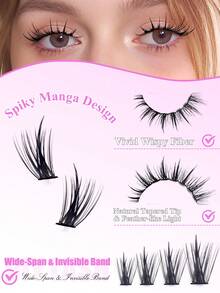 Lashes Eyelash Curler, 224pcs D-Curl 8-18mm Length, Faux Mink Individual Eyelash Clusters, Narrow & Thick Stem Eyelash Curler With Applicator, Glue & Sealer, Eyelash Curling Kitlash Clusters Kit,Lashes,Eyelashes,Fake Lashes - 彩色 - 查看 7