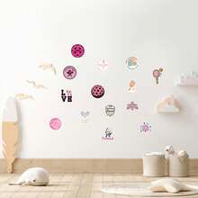 120 张粉色匹克球乙烯基贴纸，美观实用，适用于剪贴簿、日记本、保险杠、滑板、水瓶、头盔、水杯、汽车贴纸等。 - 隨機 - 查看 9