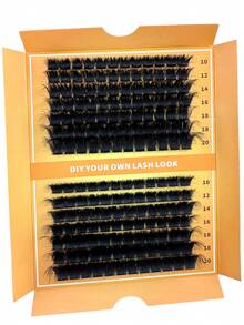 280/252/224/196/168 sợi Mi giả 8D cao cấp, mềm mại, tự làm - Độ dài hỗn hợp 10-20mm, mi cong kiểu Nga 0.07mm, dày và có thể tái sử dụng, tạo hiệu ứng ấn tượng cho người mới bắt đầu, dễ sử dụng - 14 hàng (Gói đa dạng 60D/80D/100D/120D/160D/200D) - D - Xem 6