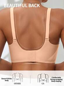 3pcs Bras For Women, Lift & Firmness, Soft & Breathable Fabric Comfortable Lingerie For Women, Casual & Cozy, Simple Solid Color With Removable Pads, Breathable And Skin-Friendly, Contouring To The Curves, Soft And Comfortable, Suitable For Daily Home Wear - 彩色 - 查看 5