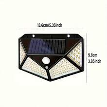 LiHangStar 1/2/4/6pcs Outdoor Solar Wall Lights With Motion Sensor, 100 LED Solar Powered Landscape Lights, 3 Modes Sensing Exterior Wall Lamps For Patio, Yard, Garage, Garden - 100 LED Solar Wall Light - View 7