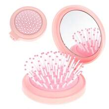 Bộ 1/3/5/10 chiếc lược mini gấp gọn dễ thương kèm gương tròn nhỏ gọn, lược kẹp đa năng 2 trong 1, thích hợp sử dụng hàng ngày và làm gương bỏ túi khi đi du lịch, dành cho phụ nữ và bé gái, quà tặng và quà lưu niệm. - A - Xem 5