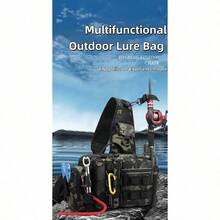 Men's Fishing Tackle Backpack With Lure Box Gear Storage Bag Fanny Pack Fly Fishing Bag With Rod Holder Sling Shoulder Pack - Multicolor - View 11