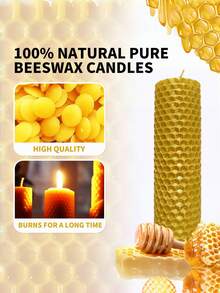 JAYSUING 蜂蜡蜡烛套装，适合作为家居礼品、圣诞蜡烛、情人节装饰，蕴含天然蜂蜜香氛，燃烧时散发淡淡甜香，可制作时尚纯蜂蜡蜡烛，更具性价比。 - 蠟燭 - 查看 4