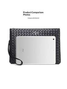 2026 New Fashion Woven Pattern Men's Clutch Wallet, PU Leather Soft Texture Large Capacity Handbag - Multicolor - View 12