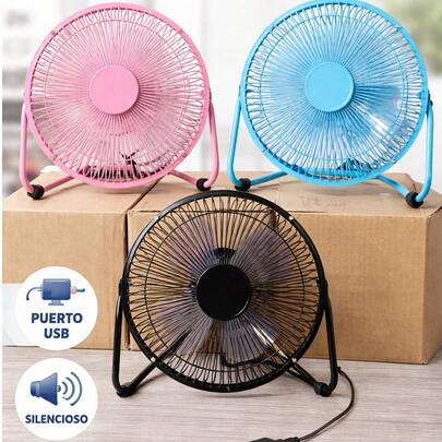 ✨ Ventilador Mini USB 8 Pulgadas  | Portátil y Silencioso | Ajuste de Ángulo | Ideal para Oficina, Escritorio y Hogar | Bajo Consumo | Disponible en Rosa, Azul y Negro : Estructura metálica con aspas de plástico resistente. Fuente de alimentación: USB 5V (incluye cable). No incluye adaptador de corriente.