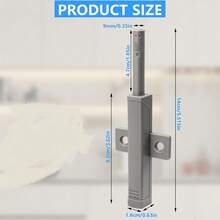 2个装按压式开门器，重型按压式开门闩，强力40牛顿弹簧释放开门器，适用于大型衣柜，灰色门阻尼器，磁吸式按压开门 - Door Catch-2 Pcs - 查看 3