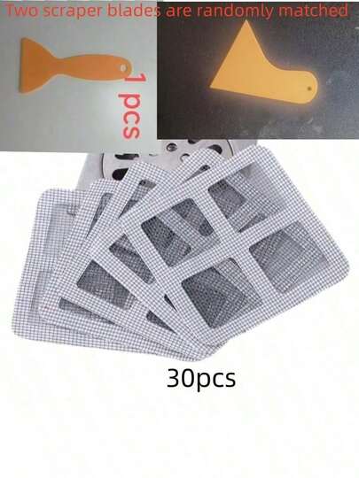 100个/50个/10个浴室毛发过滤器，水槽排水滤网，厨房防堵塞防虫自粘式排水盖