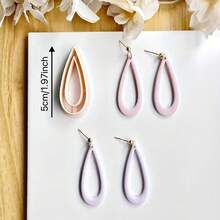 Water Drop Shaped Polymer Clay Mold, Minimalist Creative Handmade Mold, Suitable For DIY Earrings And Jewelry Making, Ceramic Earrings Making, Handmade Earrings Making Tools - Apricot - View 9