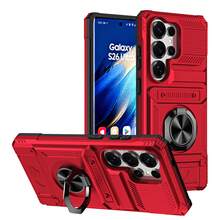 (Card Holder Function) (360° Rotating Stand) Military-Grade Rotating Phone Holder Stand + Shockproof Phone Case,Compatible With Apple 11/12/13/14/15/16 Pro Max, Galaxy S22/23/24/25+ And More - Red - View 1