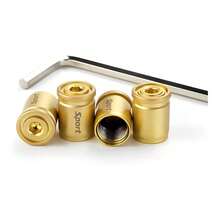 NEW- Tire Valve Stem Cap, Anti-Theft Design Zinc Alloy Stem Covers, 4 Pcs Auto Wheel Cap Sets With Rubber Seal, Universal Vehicle Accessories Fit For Cars, Trucks, Motorcycles, Bicycles (Gold) - Gold - View 7